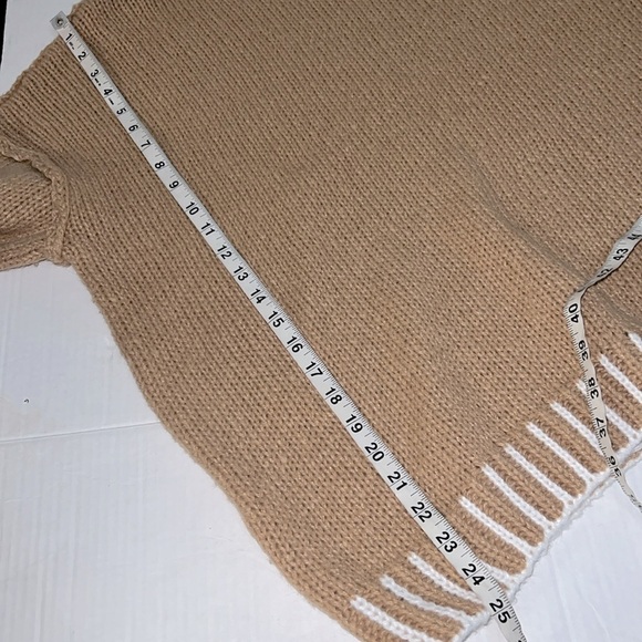 HIP Cozy Knit Sweater Camel Chelsea style mock neck chunky NWT large - Picture 6 of 8